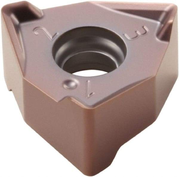 Seco - XNEX080604 M13 Grade T350M Carbide Milling Insert - TiCN/Al2O3 Finish, 0.254" Thick, 0.491" Inscribed Circle, 0.016" Corner Radius - Eagle Tool & Supply