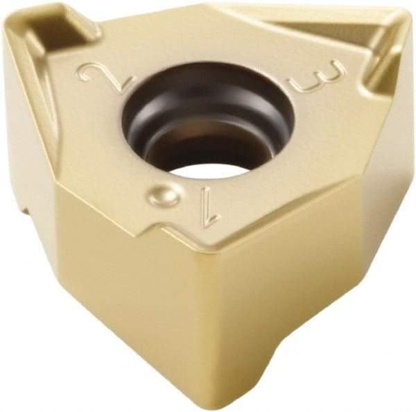 Seco - XNEX080604 M13 Grade MP3000 Carbide Milling Insert - TiAlN Finish, 0.254" Thick, 0.491" Inscribed Circle, 0.016" Corner Radius - Eagle Tool & Supply