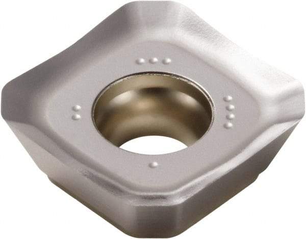 Seco - SEEX1204 M10 Grade MS2050 Carbide Milling Insert - TiAlN/NbN Finish, 0.187" Thick, 1/2" Inscribed Circle - Eagle Tool & Supply