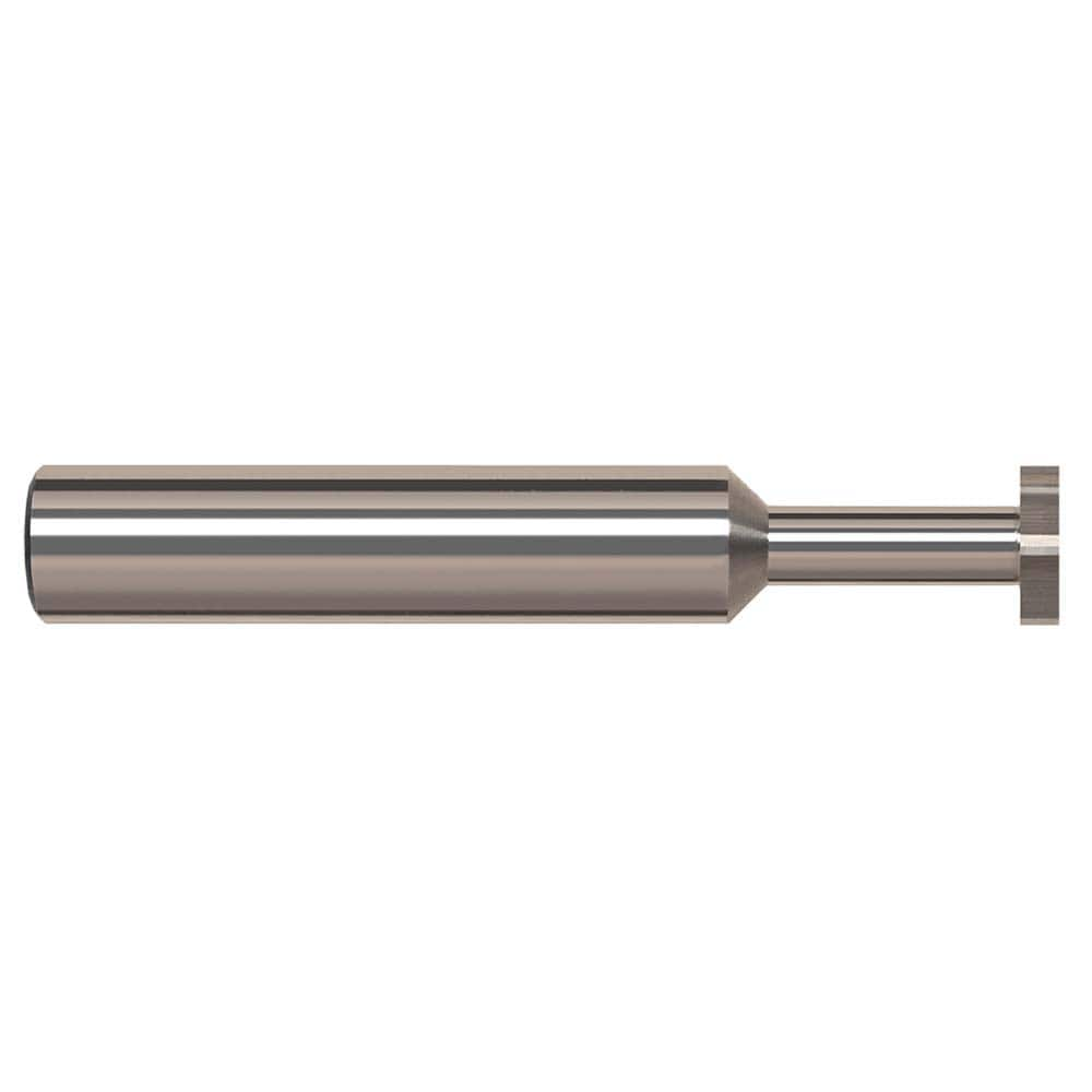 Harvey Tool - 1/2" Cut Diam, 3/32" Cut Width, 1/2" Shank, Straight-Tooth Woodruff Keyseat Cutter - Exact Industrial Supply