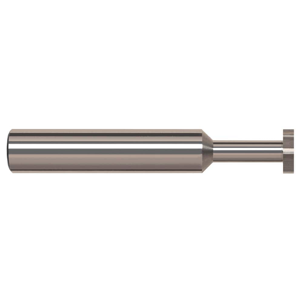 Harvey Tool - 1/2" Cut Diam, 1/16" Cut Width, 1/2" Shank, Straight-Tooth Woodruff Keyseat Cutter - Exact Industrial Supply