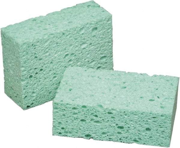 Ability One - 5-3/4" Long x 1-3/4" Wide x 1" Thick Scouring Sponge - Non-Abrasive, Green - Eagle Tool & Supply