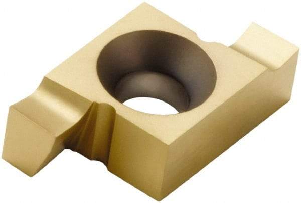 Seco - 2503015X4GK FG Grade CP500, 0.0845987" Cutting Width Carbide Grooving Insert - 6mm Max Depth of Cut, Right Hand, 0.15mm Corner Radius, TiAlN/TiN Finish - Eagle Tool & Supply
