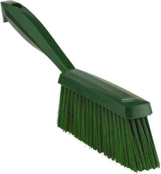 Vikan - 14" OAL, Polyester Staple Set Bench Brush - 2" Bristle Length, 6-3/8" Long Head, Green - Eagle Tool & Supply