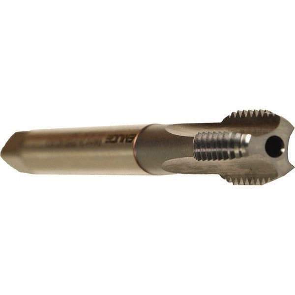 Emuge - 1/2-20 UNF 2BX 4 Flute TiCN Finish Cobalt Straight Flute Machine Tap - Modified Bottoming, Right Hand Thread, 3.937" OAL, 0.866" Thread Length, Oversize, Through Coolant - Exact Industrial Supply