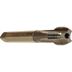 Emuge - 1/2-20 UNF 2BX 4 Flute TiCN Finish Cobalt Straight Flute Machine Tap - Modified Bottoming, Right Hand Thread, 3.937" OAL, 0.866" Thread Length, Oversize, Through Coolant - Exact Industrial Supply