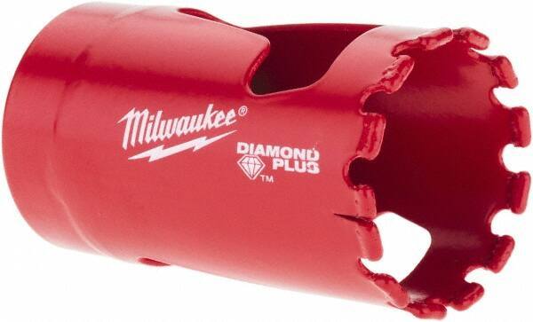 Milwaukee Tool - 1-1/8" Diam, 1-1/2" Cutting Depth, Hole Saw - Diamond Grit Saw, Continuous Edge - Eagle Tool & Supply