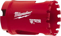 Milwaukee Tool - 1-3/8" Diam, 1-1/2" Cutting Depth, Hole Saw - Diamond Grit Saw, Continuous Edge - Eagle Tool & Supply