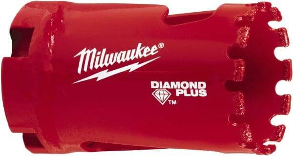 Milwaukee Tool - 1-1/4" Diam, 1-1/2" Cutting Depth, Hole Saw - Diamond Grit Saw, Continuous Edge - Eagle Tool & Supply