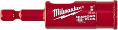 Milwaukee Tool - 5/8" Diam, 1-1/2" Cutting Depth, Hole Saw - Diamond Grit Saw, Continuous Edge - Eagle Tool & Supply