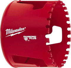 Milwaukee Tool - 2-1/2" Diam, 1-1/2" Cutting Depth, Hole Saw - Diamond Grit Saw, Continuous Edge - Eagle Tool & Supply