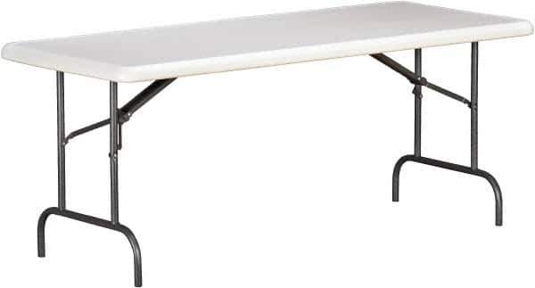 Ability One - 30" Long x 72" Wide x 29" High, Rectangular Folding Table - Platinum - Eagle Tool & Supply