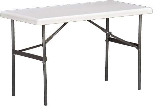 Ability One - 24" Long x 48" Wide x 29" High, Rectangular Folding Table - Platinum - Eagle Tool & Supply