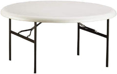 Ability One - 60" Wide x 29" High x 60" Diam, Round Folding Table - Platinum - Eagle Tool & Supply