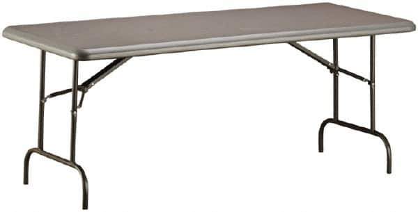 Ability One - 72" Long x 30" Wide x 29" High, Rectangular Folding Table - Charcoal - Eagle Tool & Supply