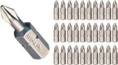 Wiha - #1, Insert Phillips Screwdriver Bit - 1/4" Drive, - Eagle Tool & Supply