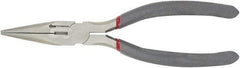 Clauss - 8" OAL, 2-7/8" Jaw Length x 7/8" Jaw Width, Long Nose Side Cutting Needle Nose Pliers - Needle Nose Jaw, Standard Head, Comfort Grip Handles - Eagle Tool & Supply