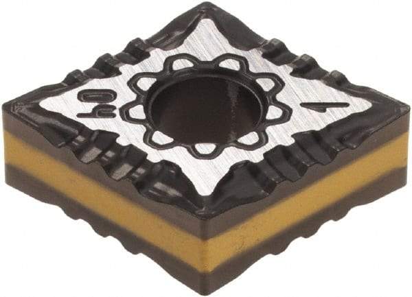 Iscar - CNMG431 F3P Grade IC8250 Carbide Turning Insert - TiCN/Al2O3/TiN Finish, 80° Diamond, 1/2" Inscr Circle, 3/16" Thick, 1/64" Corner Radius - Eagle Tool & Supply