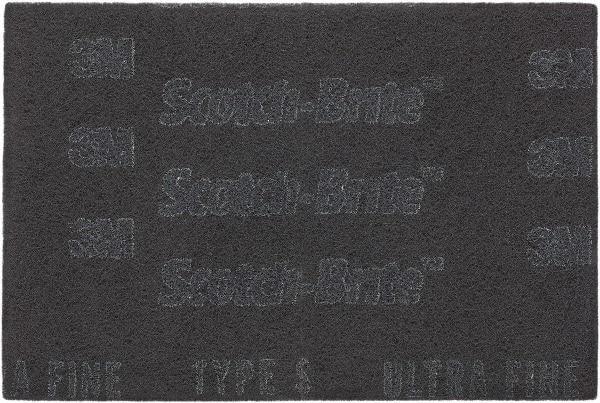 3M - Ultra Fine Grade, Silicon Carbide Hand Pad - Gray, 6" Wide x 9" Long, Nonwoven - Eagle Tool & Supply