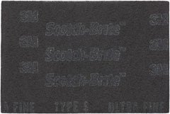 3M - Ultra Fine Grade, Silicon Carbide Hand Pad - Gray, 6" Wide x 9" Long, Nonwoven - Eagle Tool & Supply