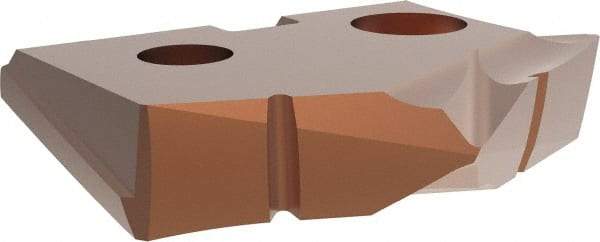 Allied Machine and Engineering - 21mm Diam x 5/32" Thick, Seat Code 1, 132° Included Angle Spade Drill Insert - AM200 Coated, Cobalt, Grade Super Cobalt, Series GEN2 T-A - Eagle Tool & Supply