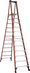 Louisville - 10 Steps, 10' High, Type IAA Rating, Fiberglass Platform Ladder - Eagle Tool & Supply