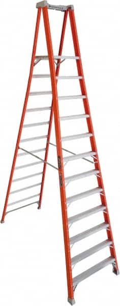 Louisville - 10 Steps, 10' High, Type IA Rating, Fiberglass Platform Ladder - Eagle Tool & Supply