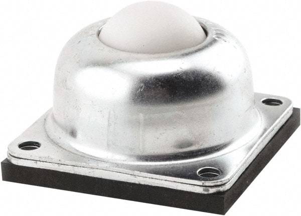 Hudson Bearing - 1-1/2 Inch Diameter, Round, Nylon Ball Transfer - 2.5625 Inch Mount Height, 250 Lb. Capacity - Eagle Tool & Supply
