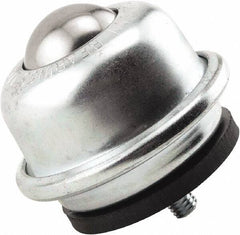 Hudson Bearing - 1-1/2 Inch Diameter, Round, Stainless Steel Ball Transfer - 2.5625 Inch Mount Height, 250 Lb. Capacity - Eagle Tool & Supply