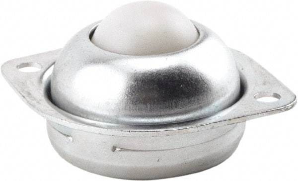 Hudson Bearing - 1 Inch Diameter, Round, Nylon Ball Transfer - 3/4 Inch Mount Height, 75 Lb. Capacity - Eagle Tool & Supply