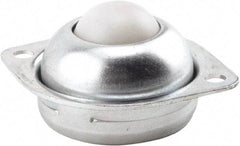 Hudson Bearing - 1 Inch Diameter, Round, Nylon Ball Transfer - 3/4 Inch Mount Height, 75 Lb. Capacity - Eagle Tool & Supply