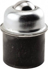 Hudson Bearing - 1-1/2 Inch Diameter, Round, Stainless Steel Ball Transfer - 3 Inch Overall Diameter, 1.8125 Inch Mount Height, 250 Lb. Capacity - Eagle Tool & Supply