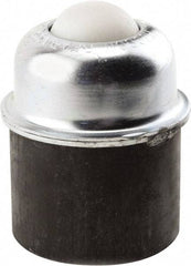 Hudson Bearing - 1-1/2 Inch Diameter, Round, Nylon Ball Transfer - 3 Inch Overall Diameter, 1.8125 Inch Mount Height, 250 Lb. Capacity - Eagle Tool & Supply