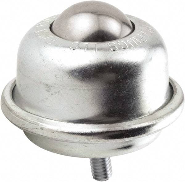 Hudson Bearing - 1-1/2 Inch Diameter, Round, Stainless Steel Ball Transfer - 3-1/4 Inch Overall Diameter, 2.3125 Inch Mount Height, 250 Lb. Capacity - Eagle Tool & Supply