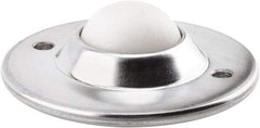 Hudson Bearing - 1-1/2 Inch Diameter, Round, Nylon Ball Transfer - 3.6563 Inch Overall Diameter, 1.1406 Inch Mount Height, 200 Lb. Capacity - Eagle Tool & Supply