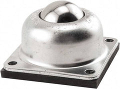 Hudson Bearing - 1-1/2 Inch Diameter, Round, Stainless Steel Ball Transfer - 2 Inch Mount Height, 250 Lb. Capacity - Eagle Tool & Supply