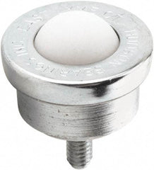 Hudson Bearing - 1 Inch Diameter, Round, Nylon Ball Transfer - 1.6719 Inch Overall Diameter, 1-1/4 Inch Mount Height, 200 Lb. Capacity - Eagle Tool & Supply