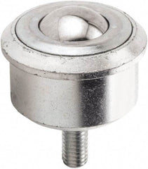 Hudson Bearing - 1.1875 Inch Diameter, Round, Stainless Steel Ball Transfer - 2 Inch Overall Diameter, 1.4375 Inch Mount Height, 750 Lb. Capacity - Eagle Tool & Supply