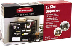 Rubbermaid - Black Document Organizer - Wood, MDF, Laminate - Eagle Tool & Supply