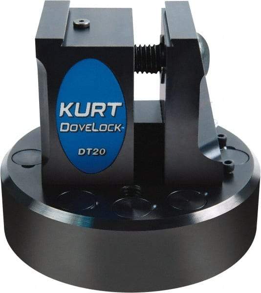 Kurt - 2" Jaw Width, 3-3/4" High x 4.47" Long x 4-15/32" Wide Dovetail Vise - For Use with 4 & 5 Axis Workholding Systems - Eagle Tool & Supply