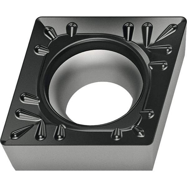 Walter - CCMT21.51 RK4 Grade WKK10S Carbide Turning Insert - TiCN/Al2O3 Finish, 80° Parallelogram, 1/4" Inscr Circle, 3/32" Thick, 1/64" Corner Radius - Eagle Tool & Supply