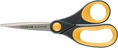 Ability One - 4" LOC, 8" OAL Titanium Scissors - Ambidextrous, Straight Handle, For Sticky Residues - Eagle Tool & Supply