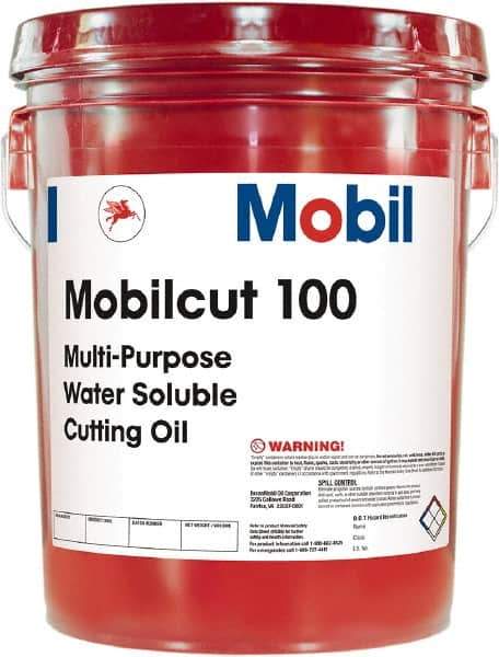 Mobil - Mobilcut, 5 Gal Pail Cutting Fluid - Water Soluble - Eagle Tool & Supply