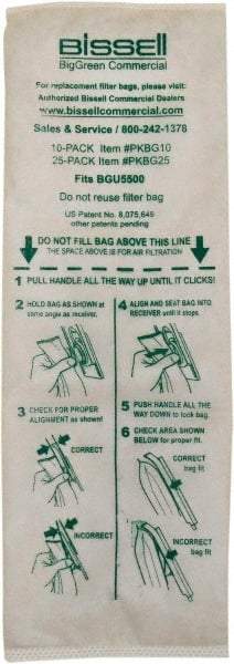 Bissell - Micro Lined Filter Bag - For BGU5500 - Eagle Tool & Supply