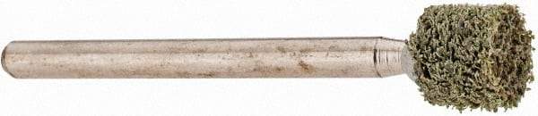 Rex Cut Product - 1/4" Head Diam x 1/4" Thickness, W160, Cylinder End, Aluminum Oxide Mounted Point - White, Fine Grade, 120 Grit, 75,330 RPM - Eagle Tool & Supply