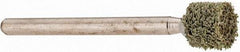 Rex Cut Product - 1/4" Head Diam x 1/4" Thickness, W160, Cylinder End, Aluminum Oxide Mounted Point - White, Fine Grade, 120 Grit, 75,330 RPM - Eagle Tool & Supply