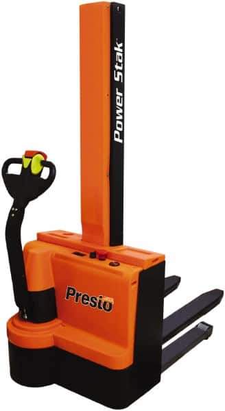 Presto Lifts - 2,200 Lb Capacity, 62" Lift Height, Battery Operated Power Stocker Lift - Eagle Tool & Supply