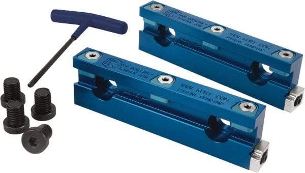 Kurt - 6" Jaw Width, 43.82mm Jaw Height, 0.775" Jaw Thickness, Quick Change Jaw System Vise Jaw Sets - Aluminum, Bolt-On, 2 Jaws, Soft Jaws - Eagle Tool & Supply