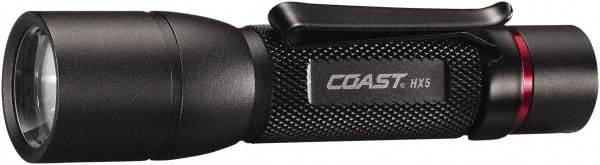 Coast Cutlery - White LED Bulb, 130 Lumens, Industrial/Tactical Flashlight - Black Aluminum Body, 1 AA Battery Included - Eagle Tool & Supply