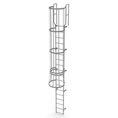 TRI-ARC - Rolling & Wall Mounted Ladders & Platforms Type: Fixed Ladder Style: Safety Cage - Eagle Tool & Supply
